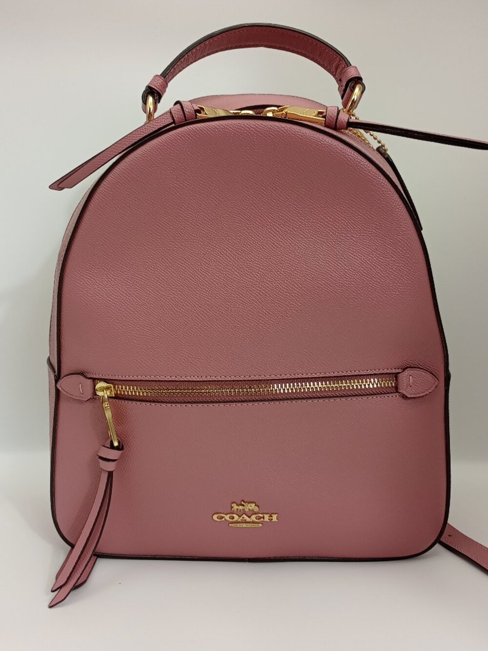 Coach Jordyn Backpack F76624 Pink Crossgrain Leather Gold Hardware